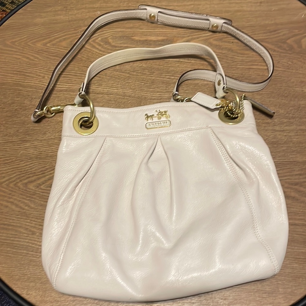 Coach Madison Hippie ivory leather bag